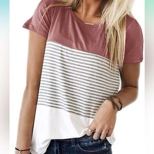 Red striped tee shirt